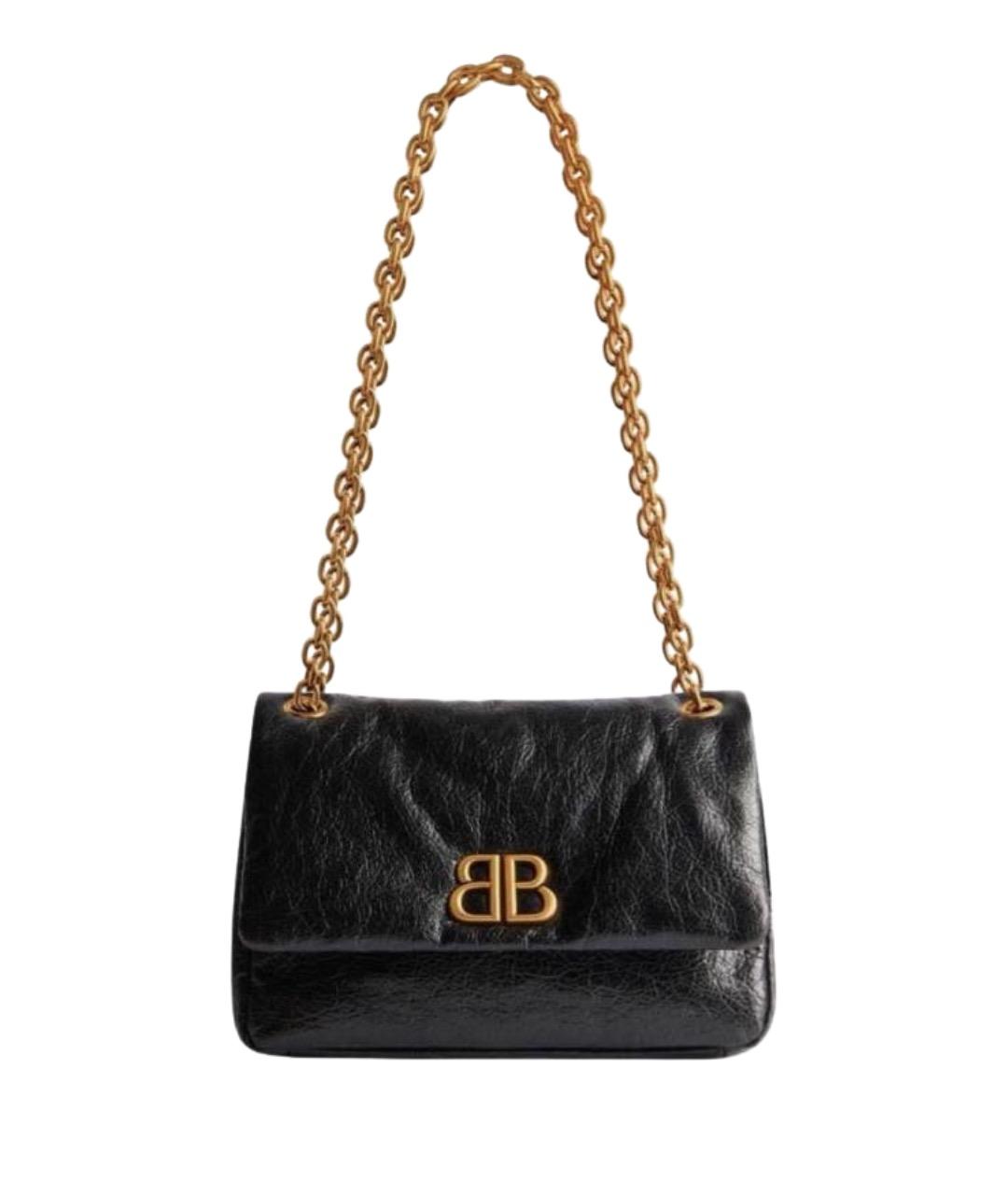 BALENCIAGA Черная кожаная сумка через плечо, фото 1