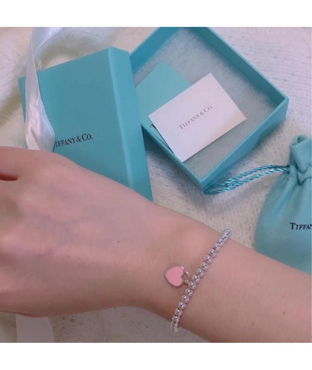 TIFFANY&CO Розовый серебряный браслет, фото 6