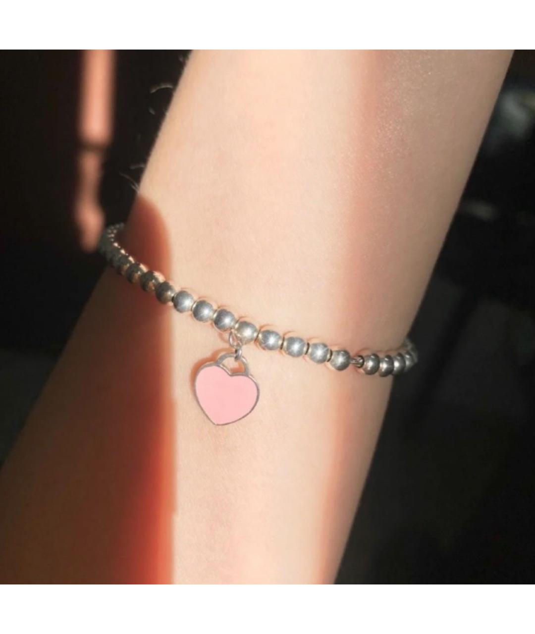 TIFFANY&CO Розовый серебряный браслет, фото 5