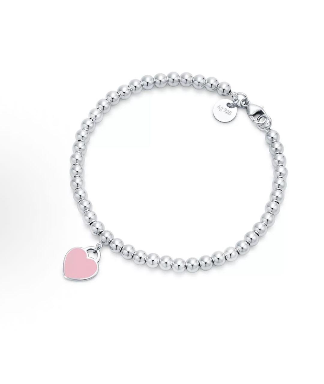 TIFFANY&CO Розовый серебряный браслет, фото 8