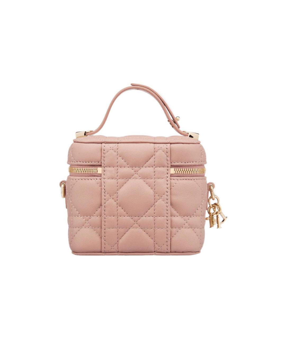 CHRISTIAN DIOR Розовая кожаная сумка через плечо, фото 3