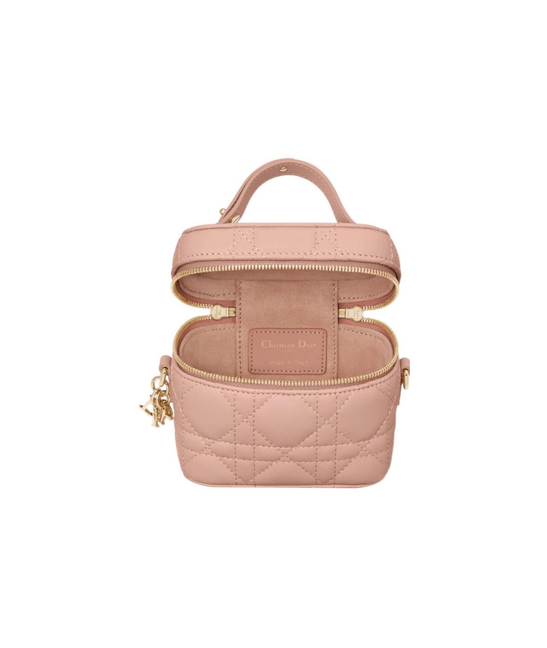 CHRISTIAN DIOR Розовая кожаная сумка через плечо, фото 4