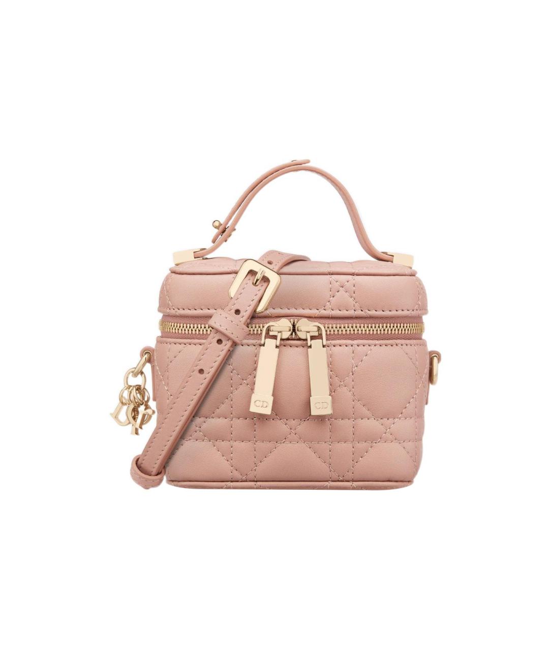CHRISTIAN DIOR Розовая кожаная сумка через плечо, фото 6