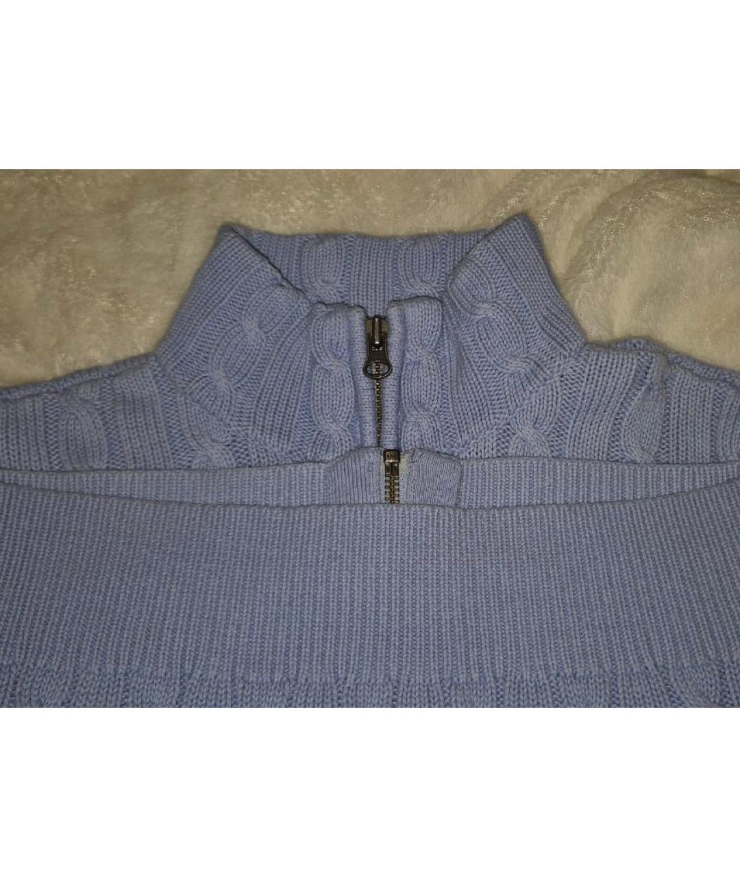 POLO RALPH LAUREN Голубой хлопковый кардиган, фото 6