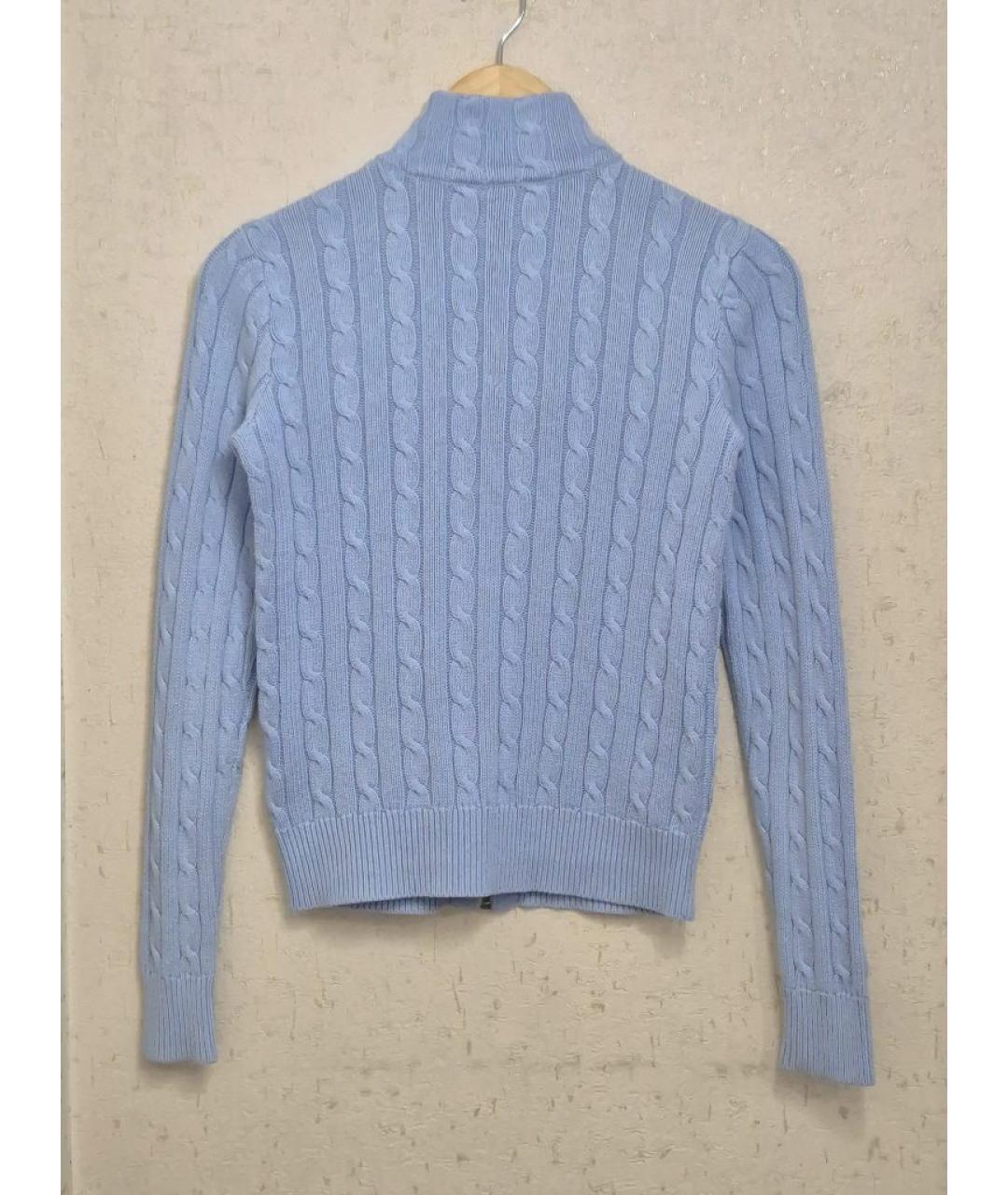 POLO RALPH LAUREN Голубой хлопковый кардиган, фото 2