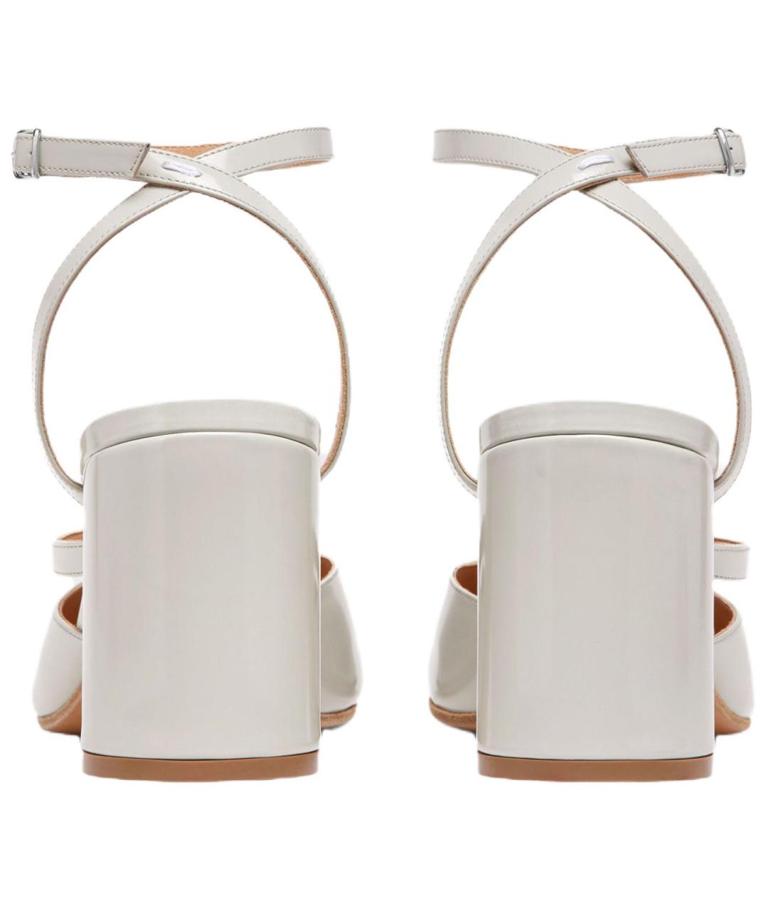 MAISON MARGIELA Белые кожаные туфли, фото 5