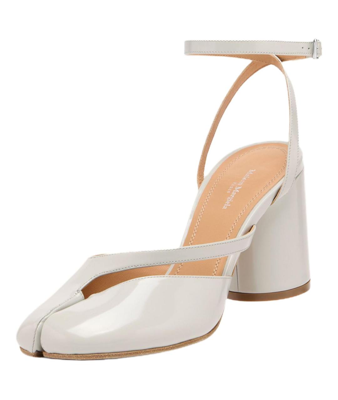 MAISON MARGIELA Белые кожаные туфли, фото 3