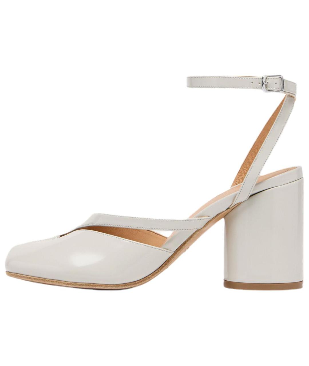 MAISON MARGIELA Белые кожаные туфли, фото 2