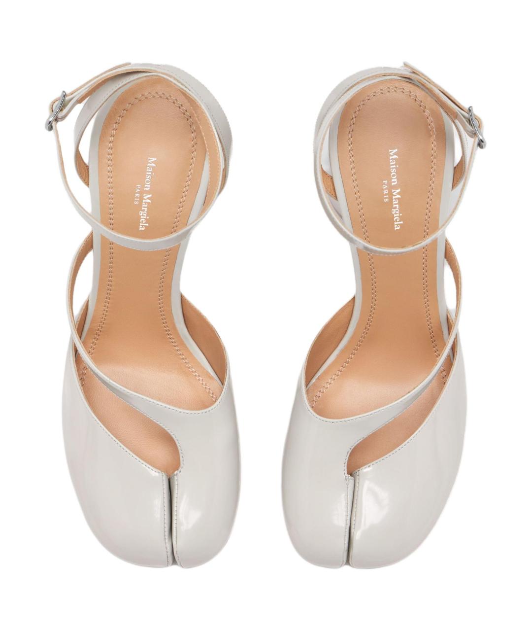 MAISON MARGIELA Белые кожаные туфли, фото 4