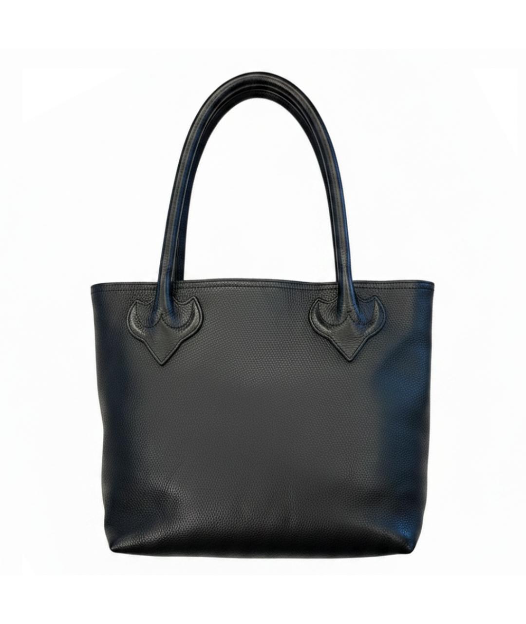 CHROME HEARTS Черная кожаная сумка через плечо, фото 2