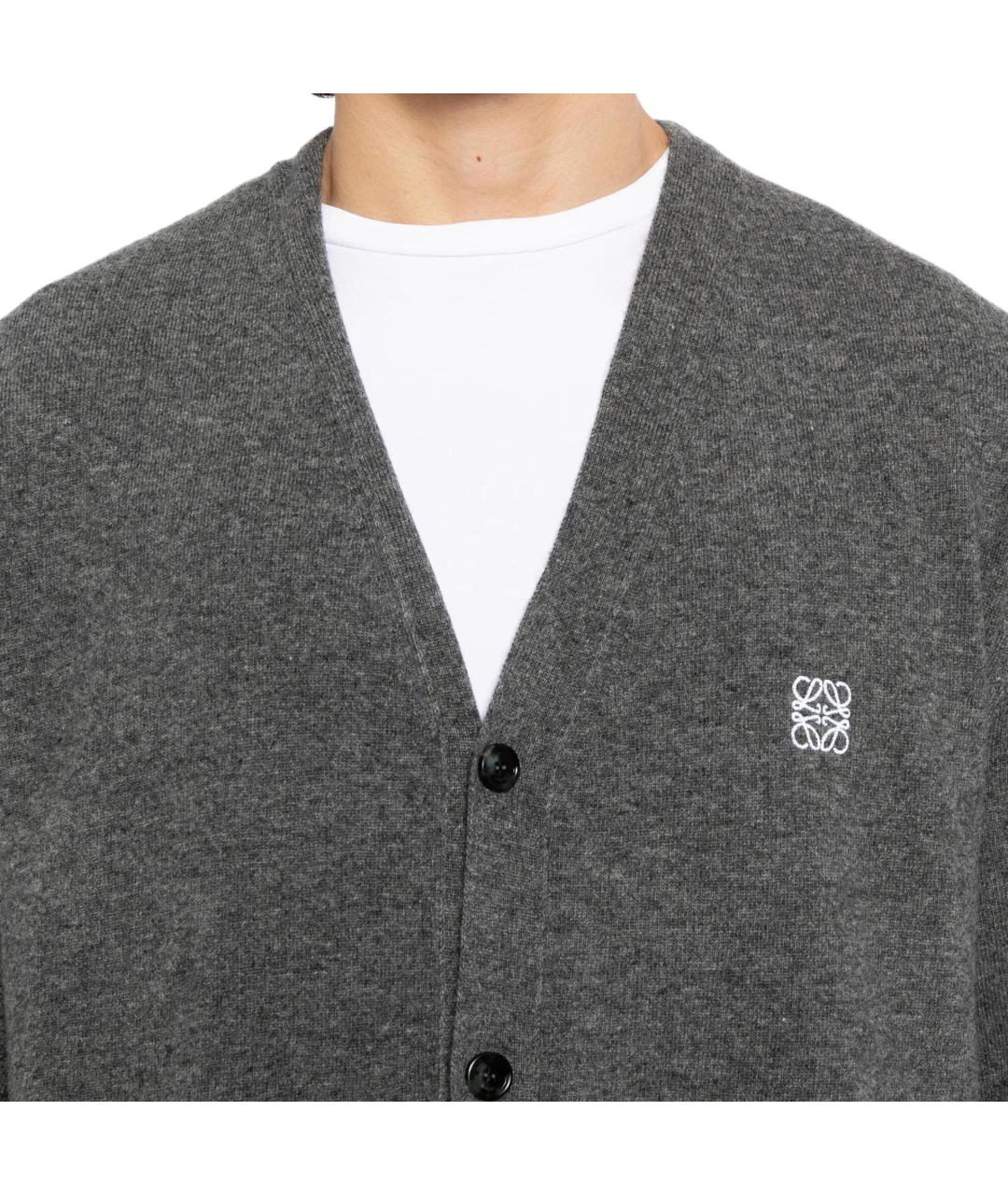 LOEWE Серый кардиган, фото 5