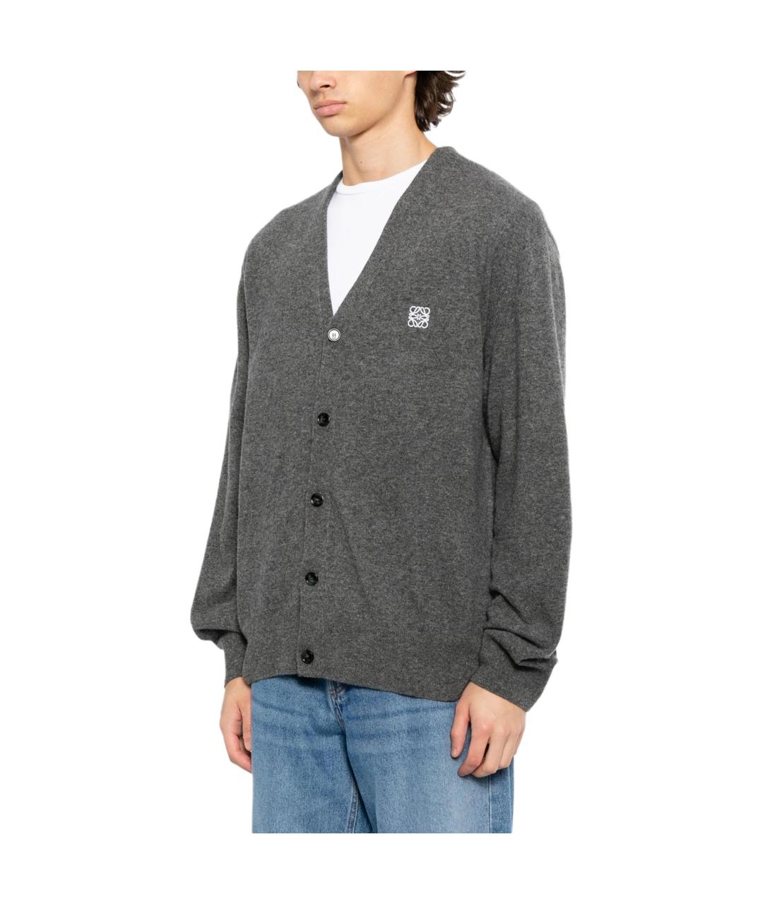 LOEWE Серый кардиган, фото 4