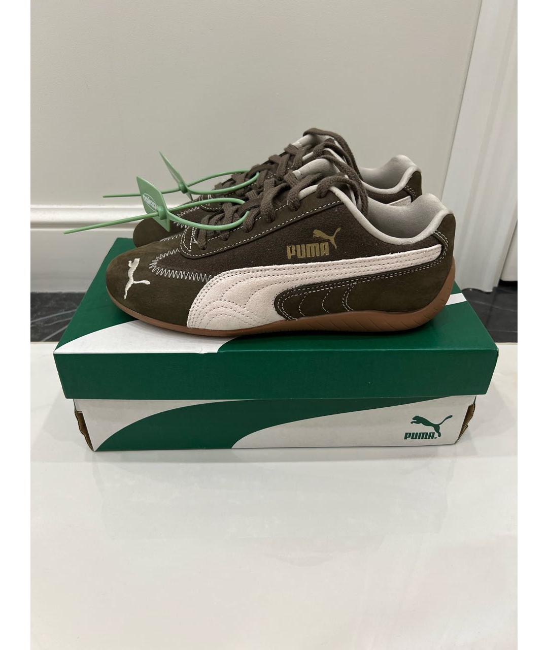 PUMA Коричневые замшевые кеды, фото 8