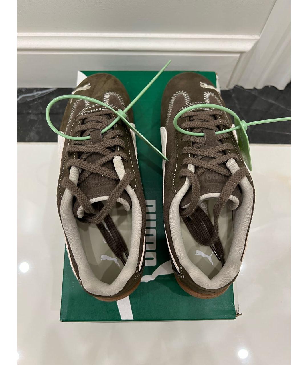 PUMA Коричневые замшевые кеды, фото 2