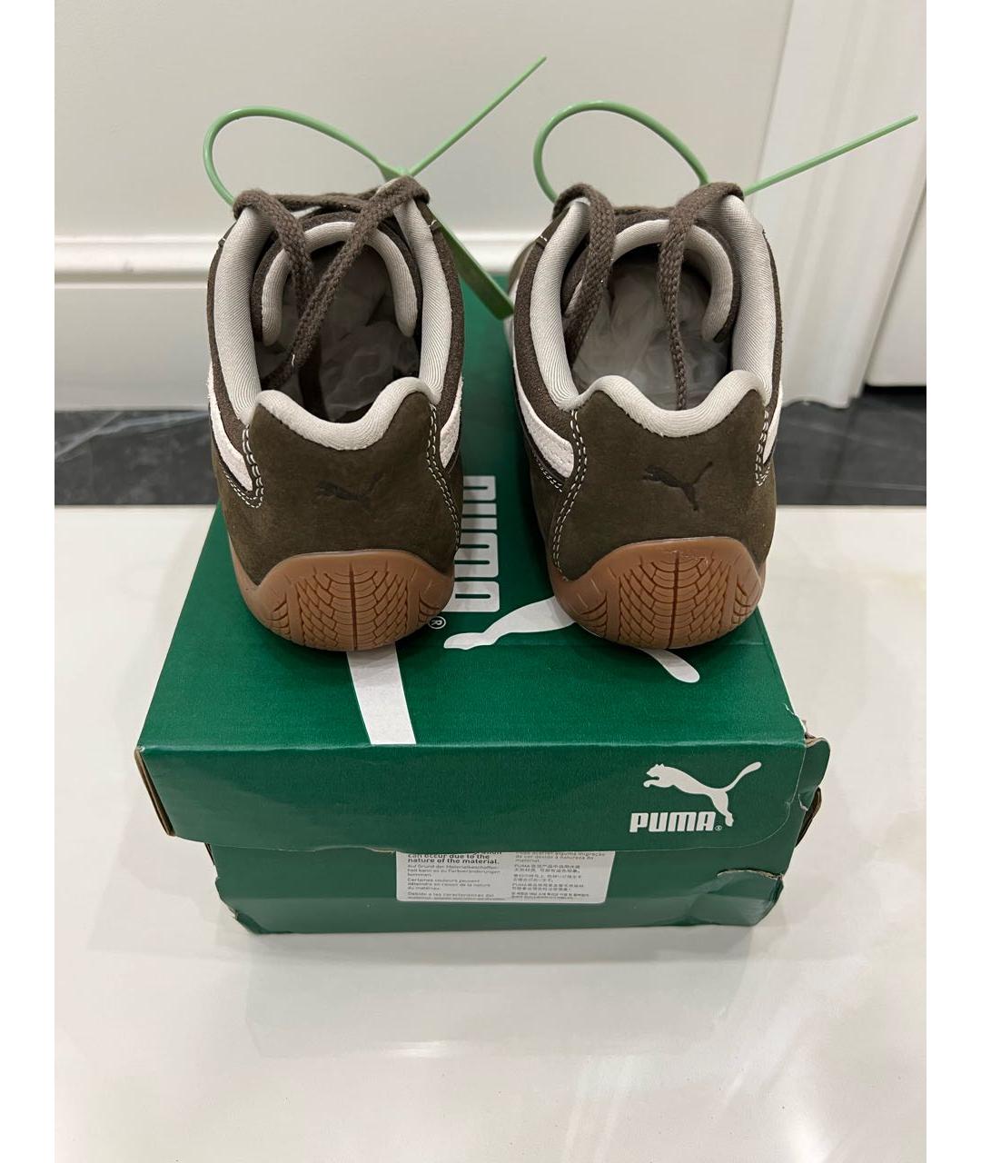PUMA Коричневые замшевые кеды, фото 3