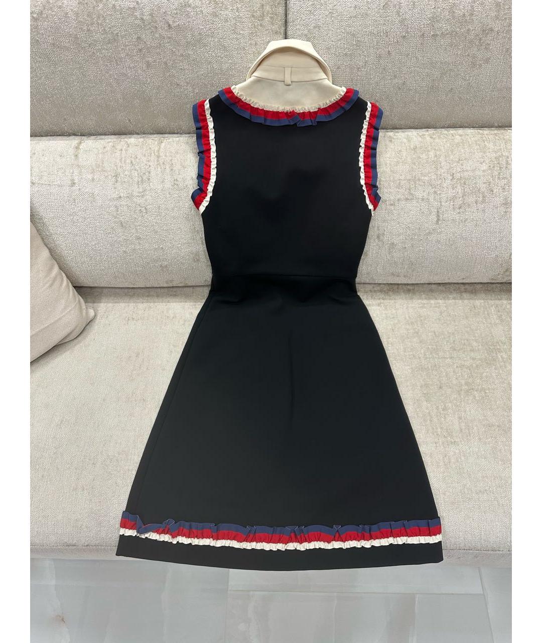 GUCCI Черное вискозное повседневное платье, фото 3