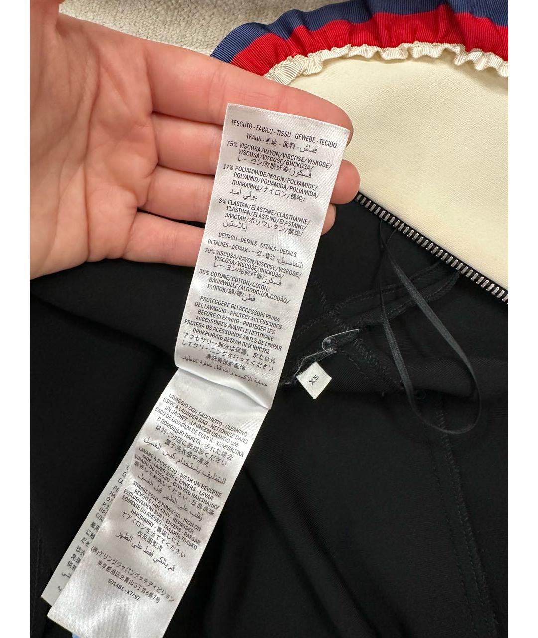 GUCCI Черное вискозное повседневное платье, фото 6