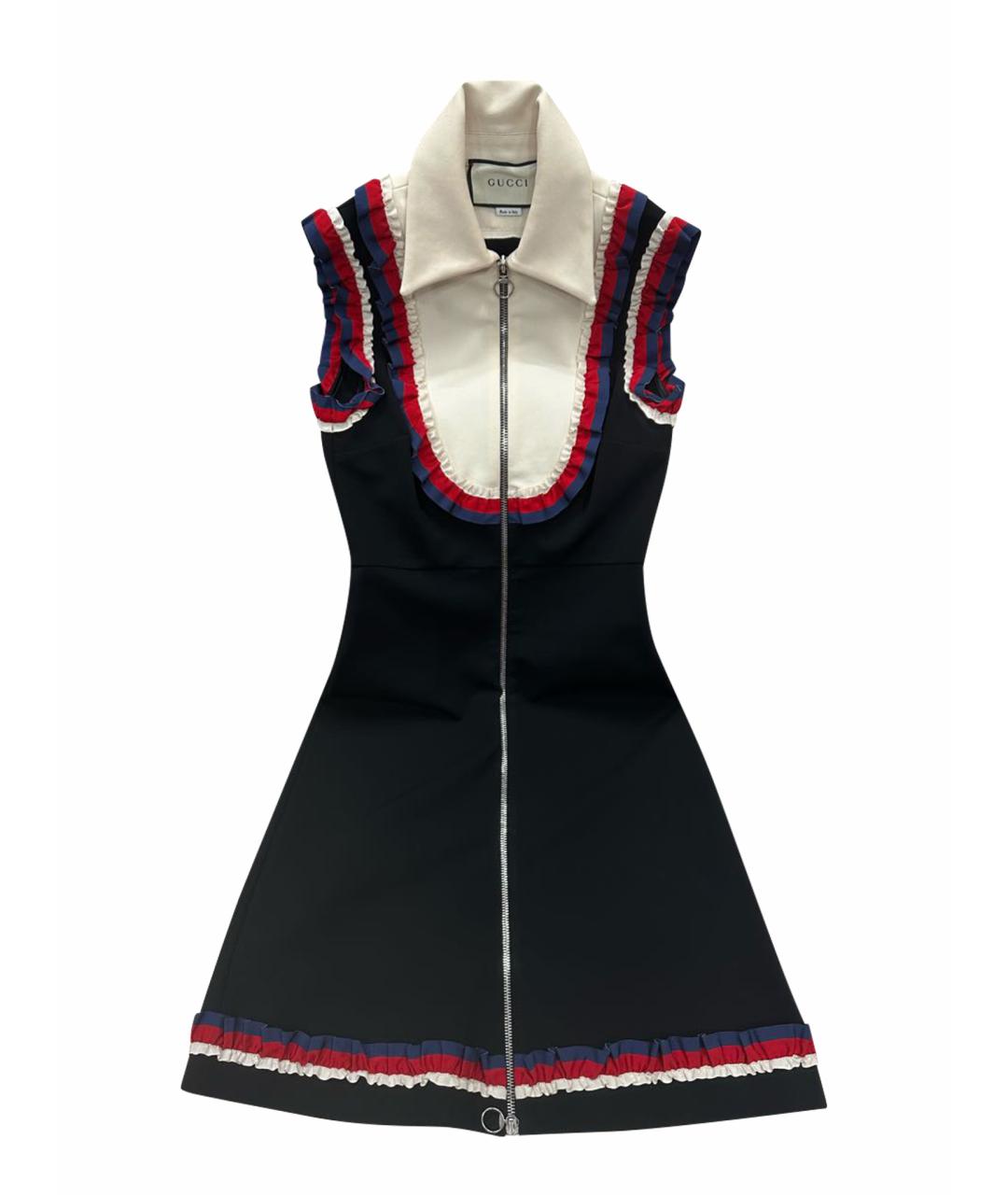 GUCCI Черное вискозное повседневное платье, фото 1