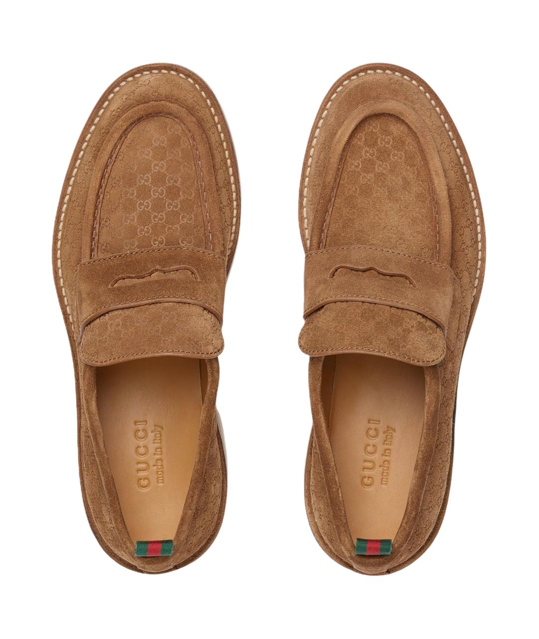 GUCCI Коричневые лоферы, фото 4