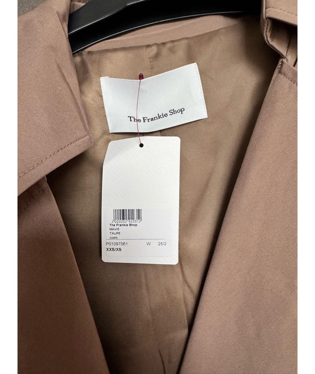 THE FRANKIE SHOP Бежевый полиамидовый тренч/плащ, фото 4