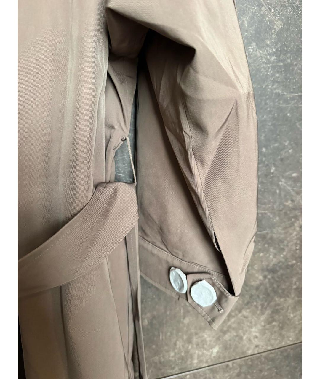 THE FRANKIE SHOP Бежевый полиамидовый тренч/плащ, фото 7