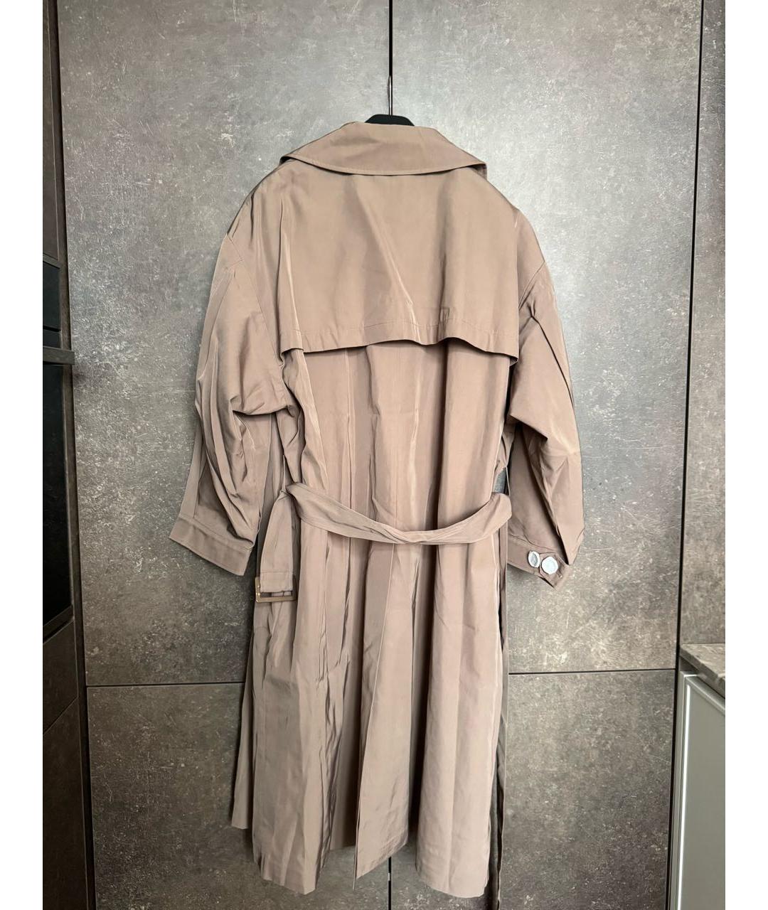 THE FRANKIE SHOP Бежевый полиамидовый тренч/плащ, фото 6
