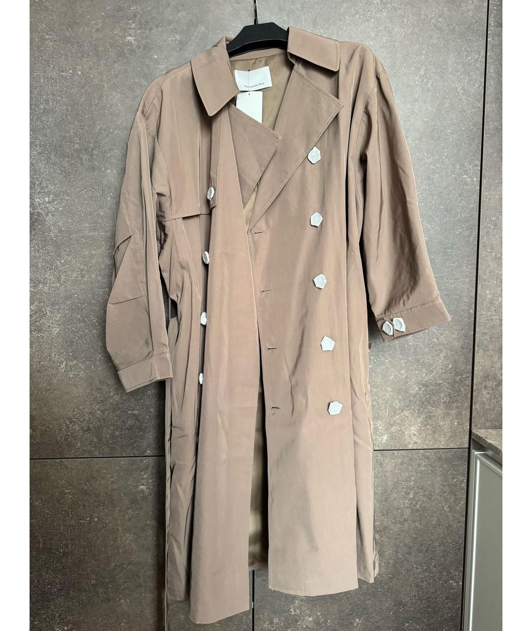 THE FRANKIE SHOP Бежевый полиамидовый тренч/плащ, фото 3