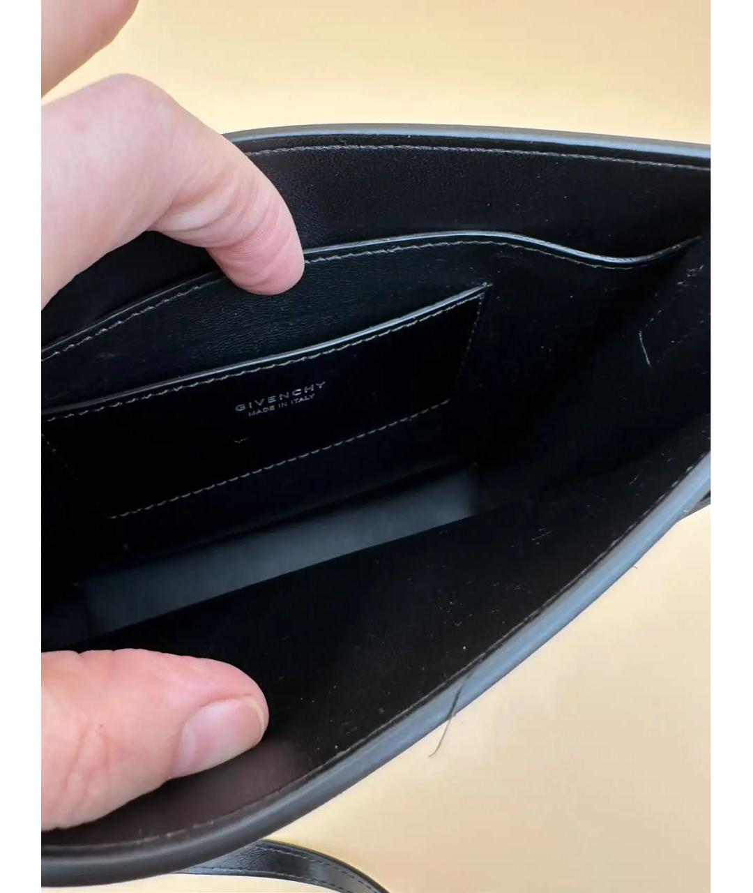 GIVENCHY Черная кожаная сумка на плечо, фото 5
