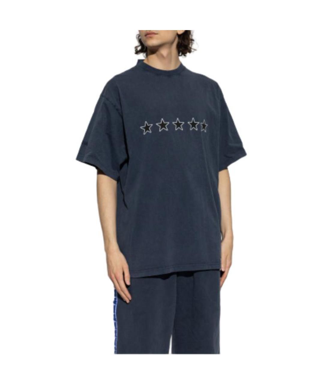 BALENCIAGA Синяя футболка, фото 3