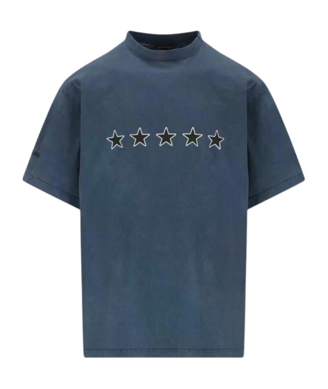 BALENCIAGA Синяя футболка, фото 1