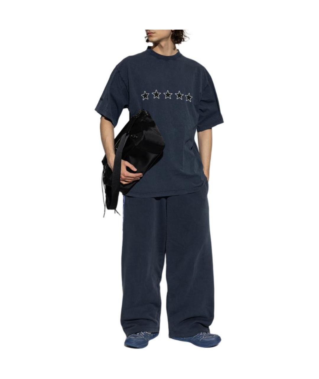 BALENCIAGA Синяя футболка, фото 5