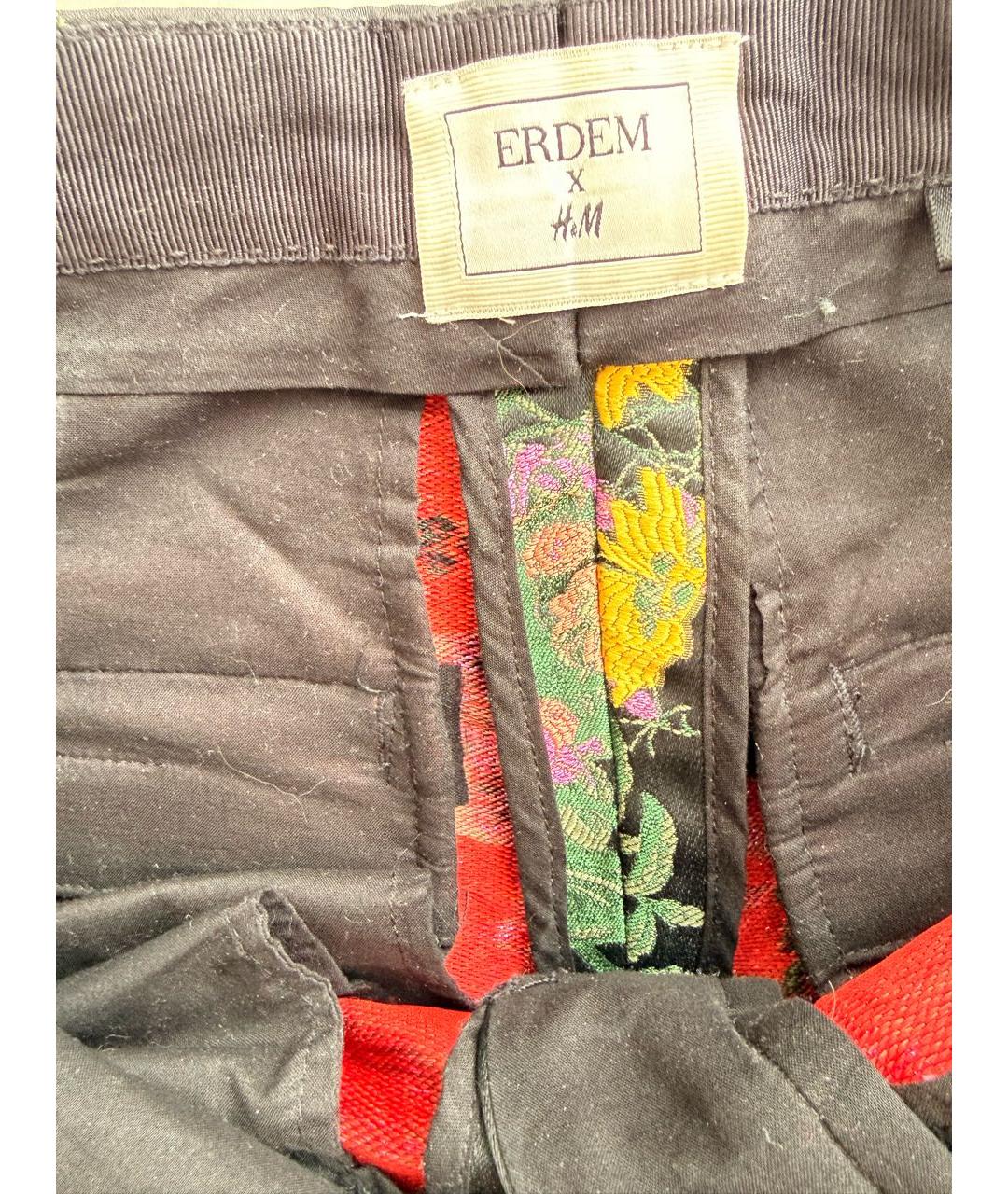 ERDEM Черные прямые брюки, фото 3