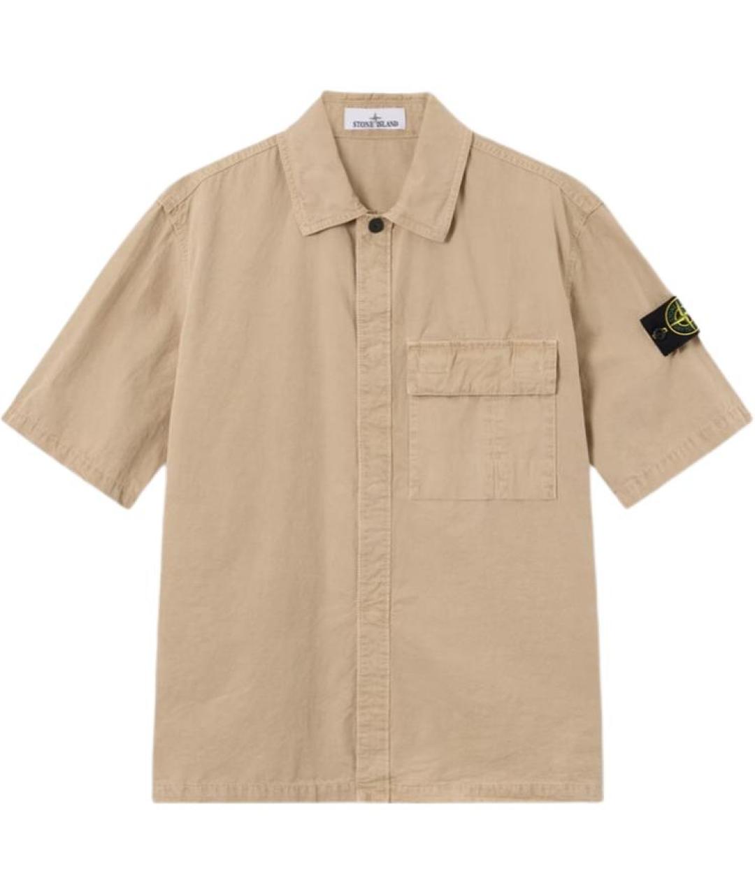 STONE ISLAND Бежевая классическая рубашка, фото 1