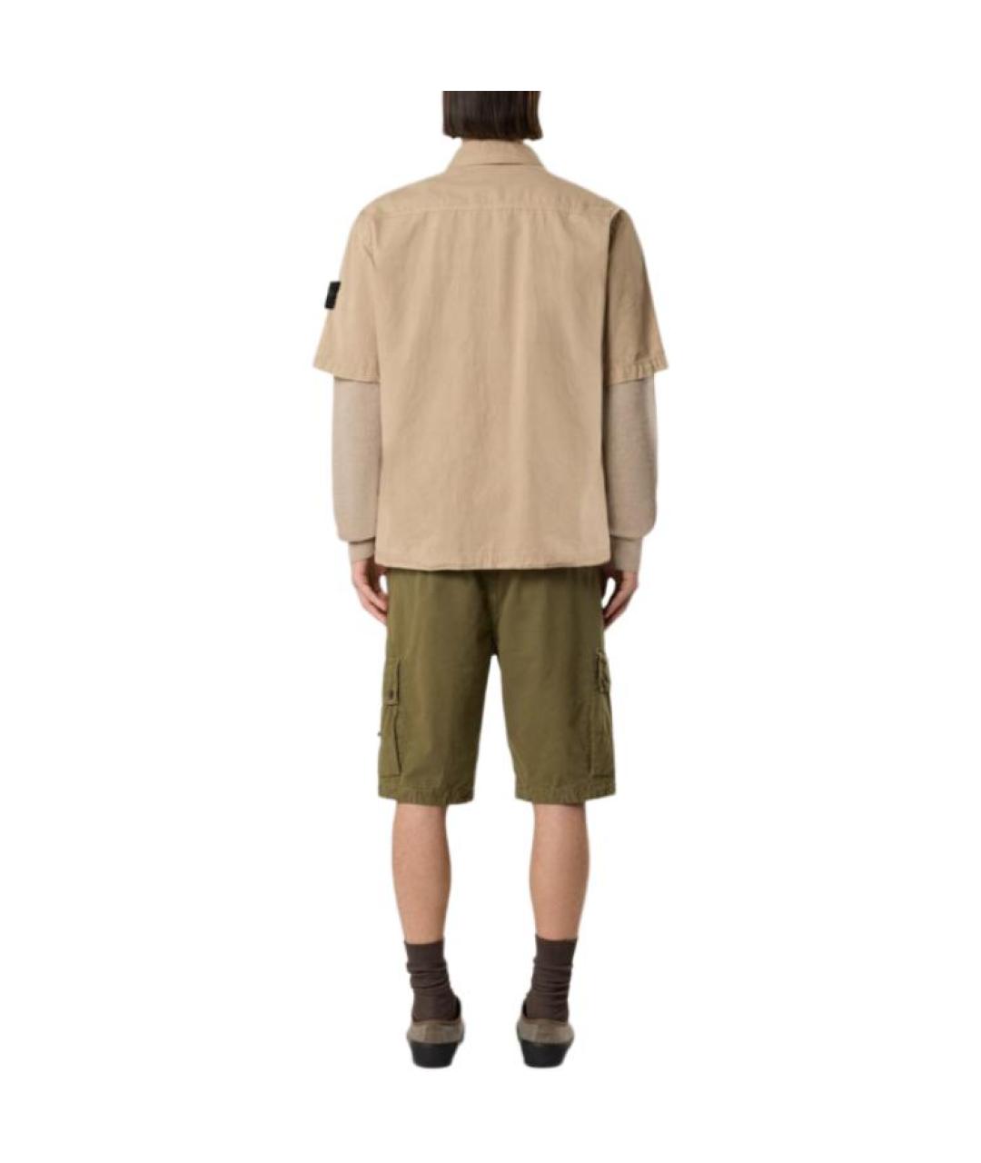 STONE ISLAND Бежевая классическая рубашка, фото 4