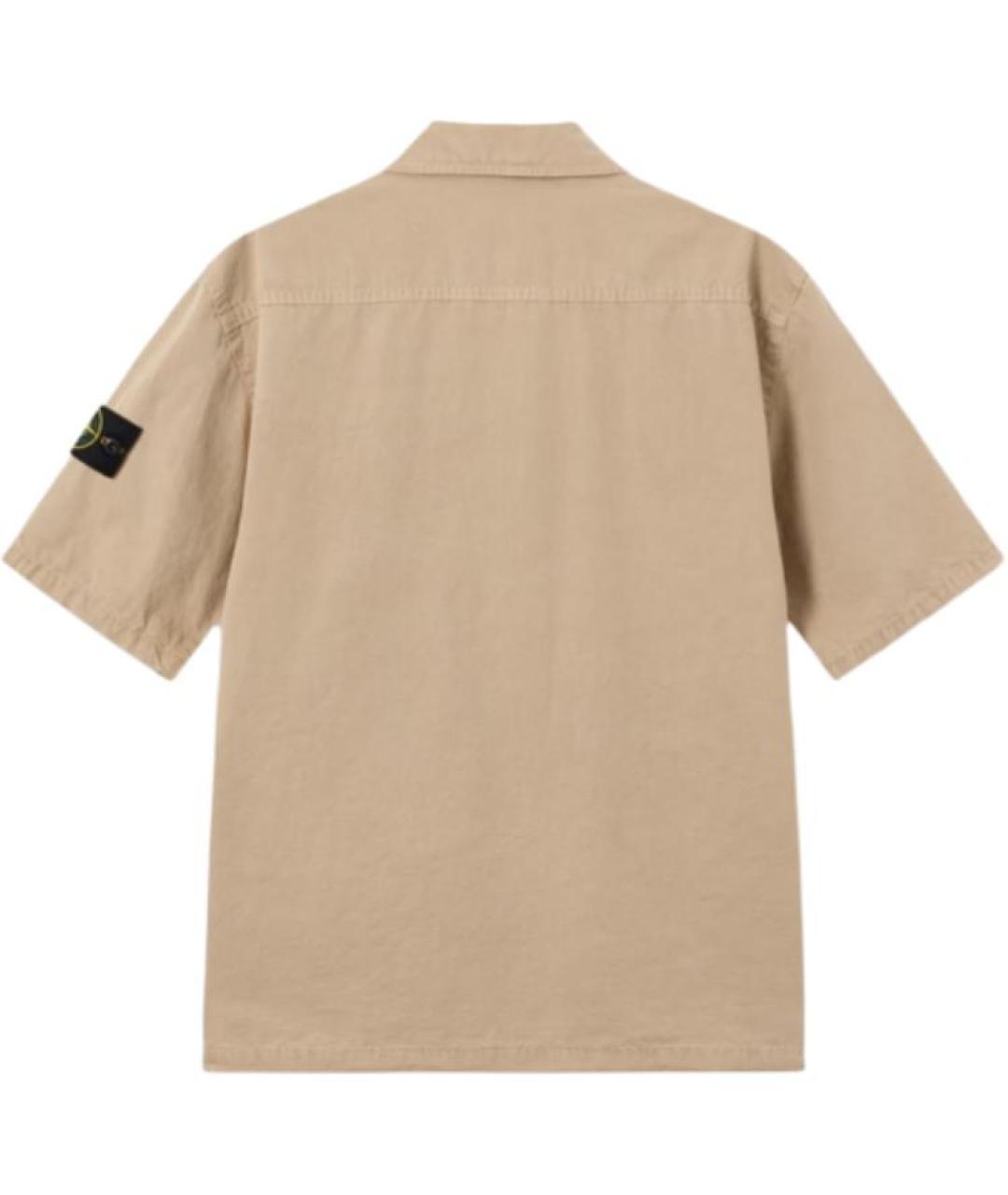 STONE ISLAND Бежевая классическая рубашка, фото 2