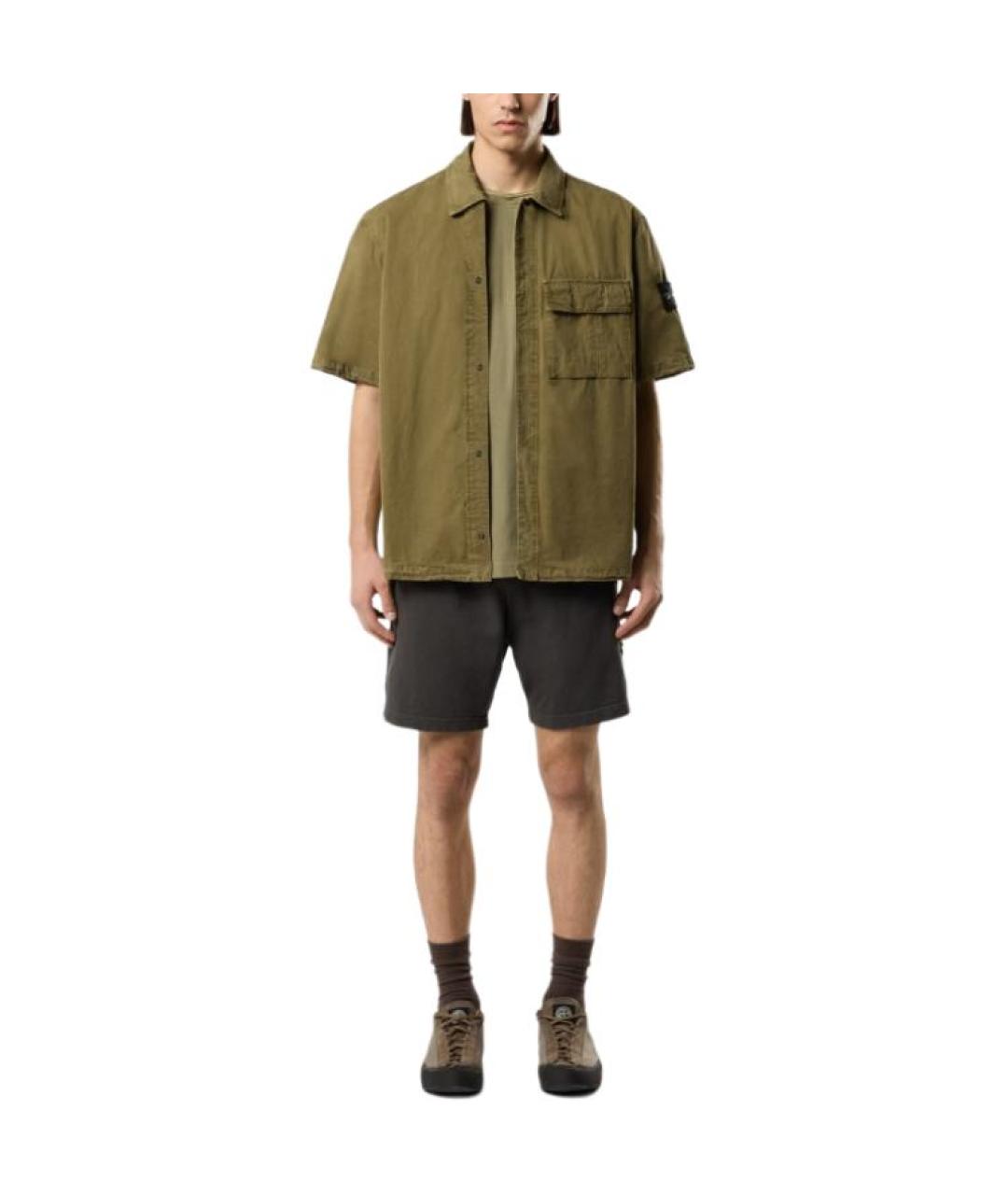 STONE ISLAND Зеленая классическая рубашка, фото 3