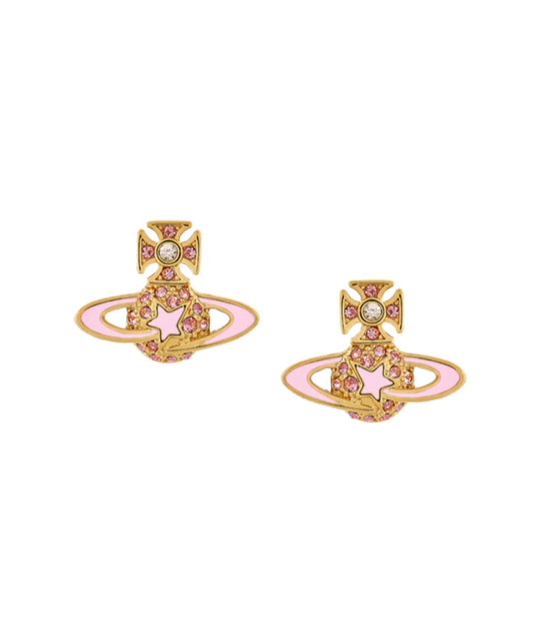 VIVIENNE WESTWOOD Золотые металлические серьги, фото 3