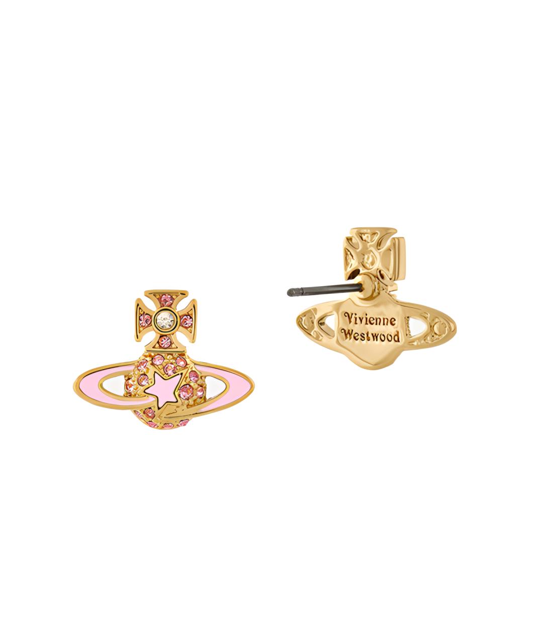 VIVIENNE WESTWOOD Золотые металлические серьги, фото 2