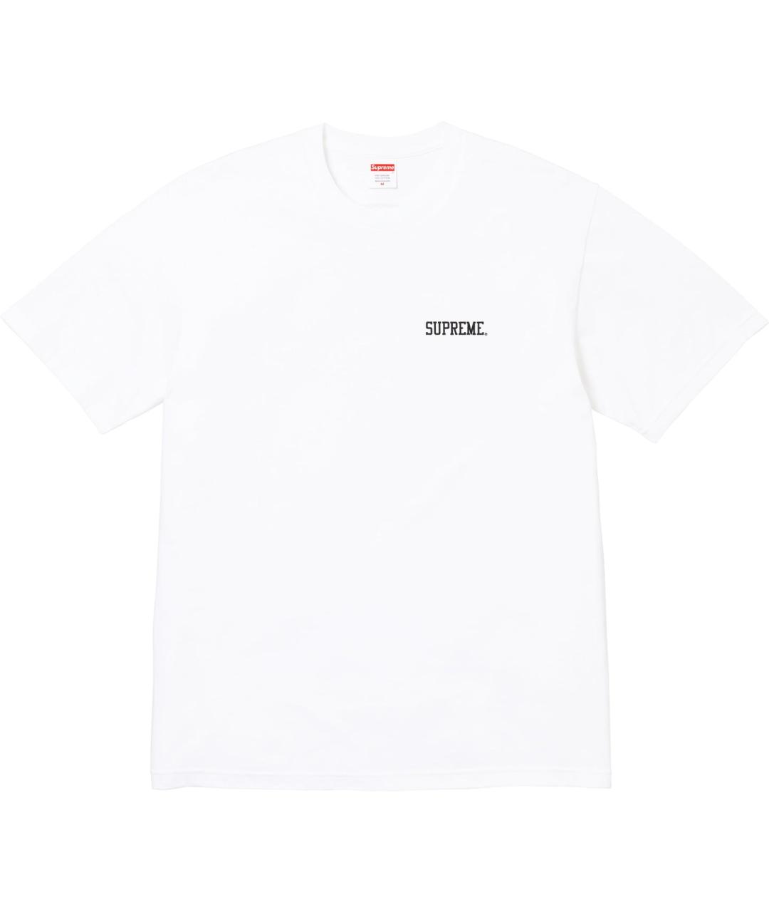 SUPREME Белая футболка, фото 1