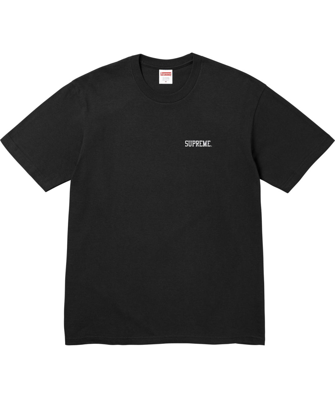 SUPREME Черная футболка, фото 1
