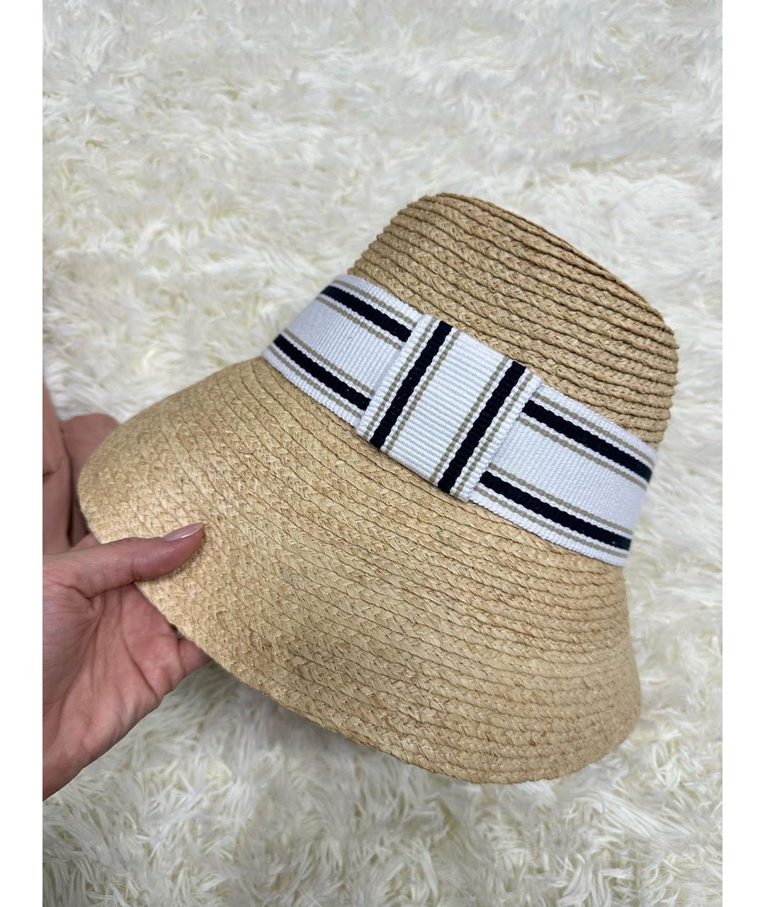 MIU MIU Бежевая соломенная панама, фото 6
