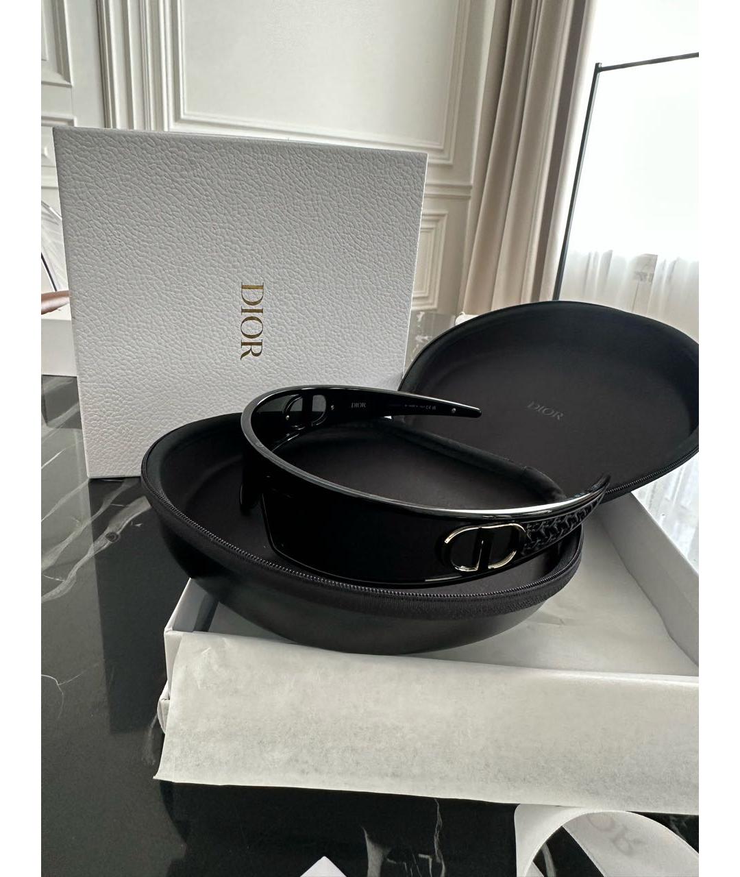 CHRISTIAN DIOR Черные пластиковые солнцезащитные очки, фото 4