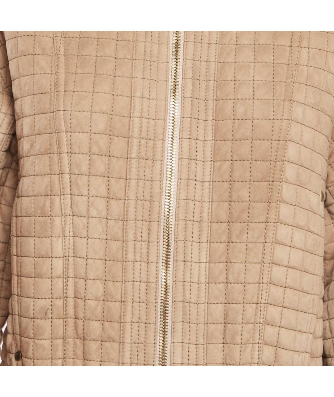 BALMAIN Бежевое кожаное пальто, фото 4
