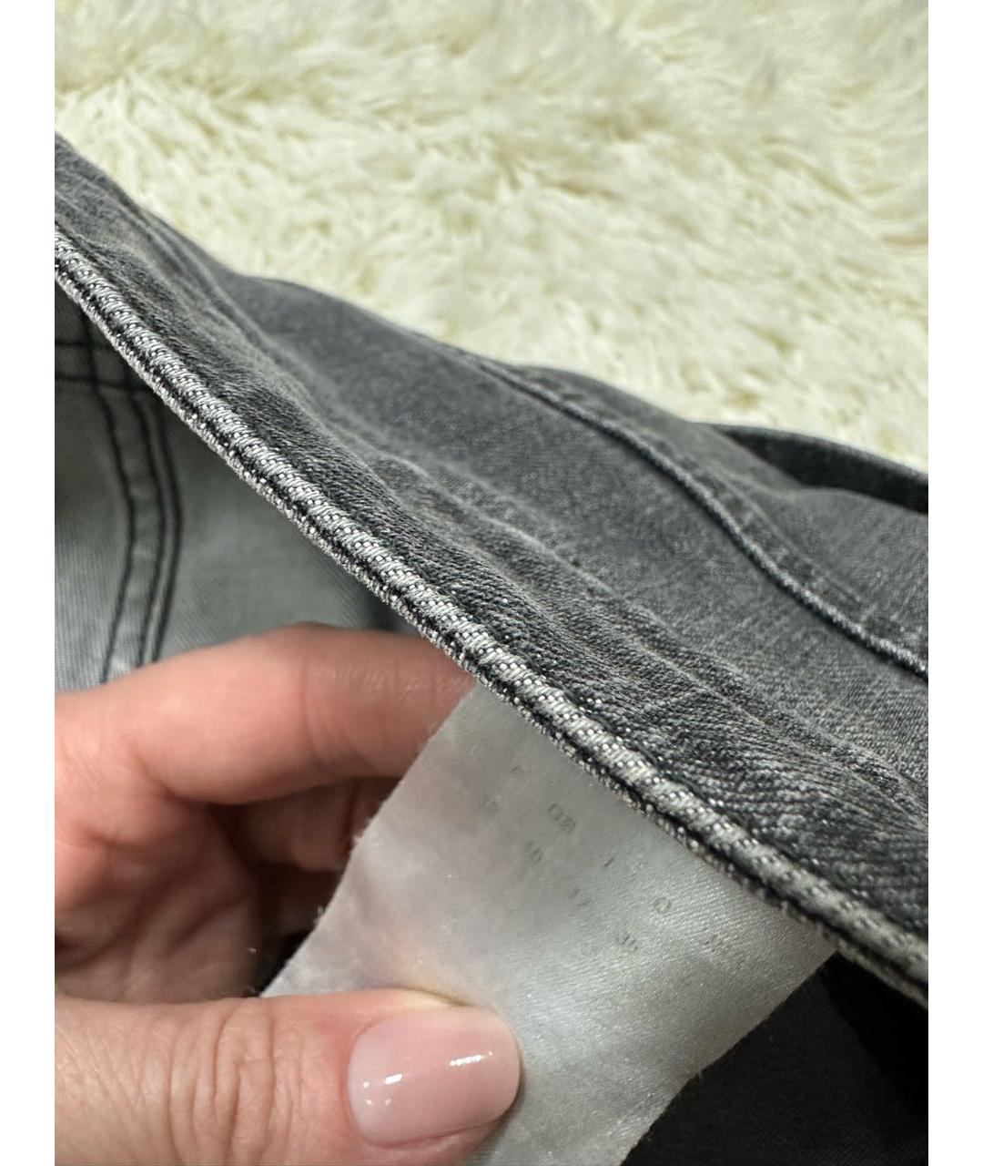 CHRISTIAN DIOR Антрацитовые хлопковые джинсы слим, фото 6