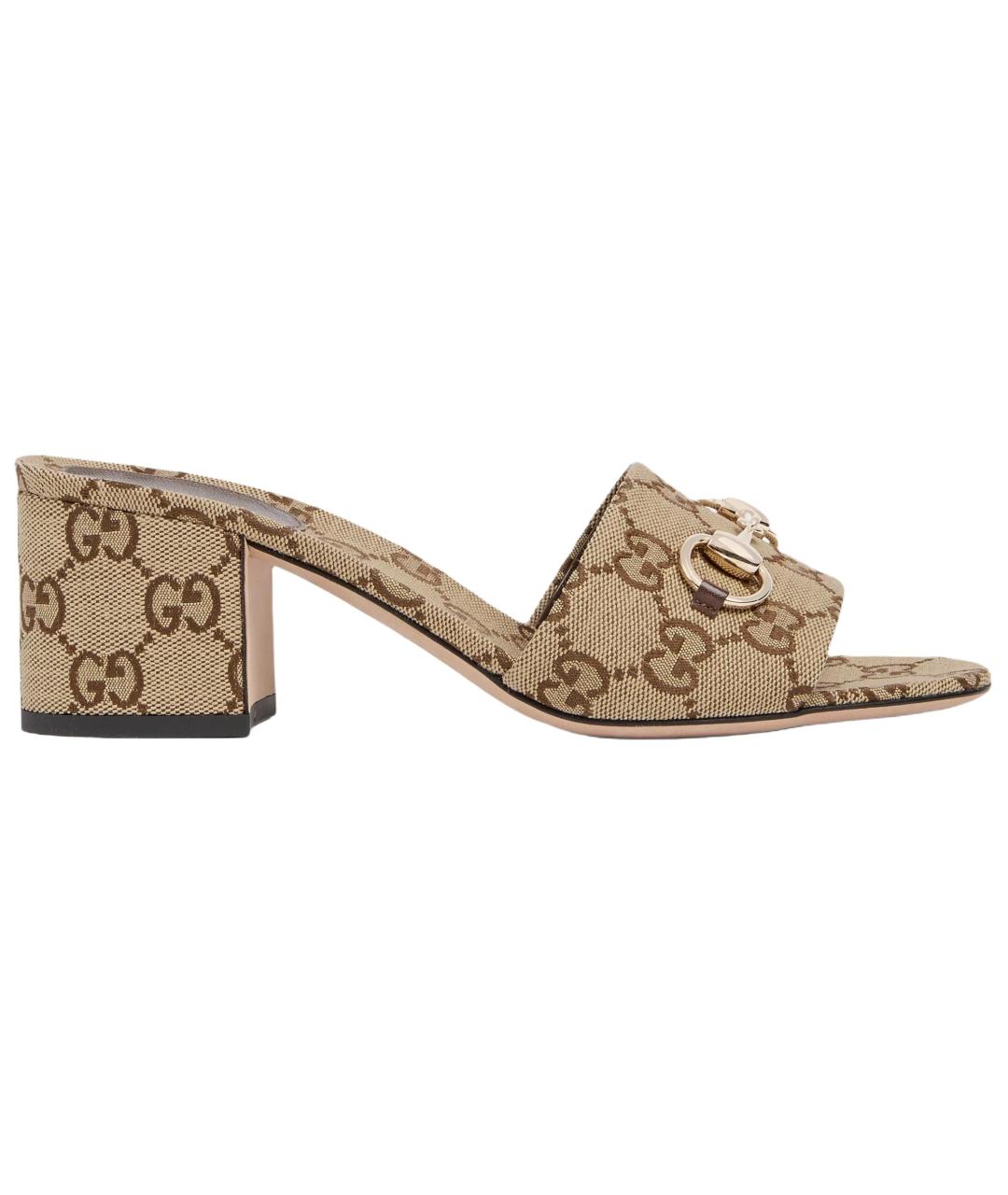 GUCCI Бежевые босоножки, фото 2