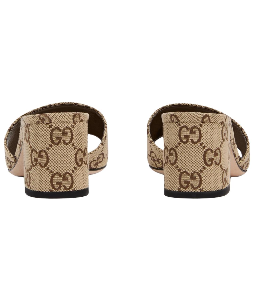 GUCCI Бежевые босоножки, фото 5