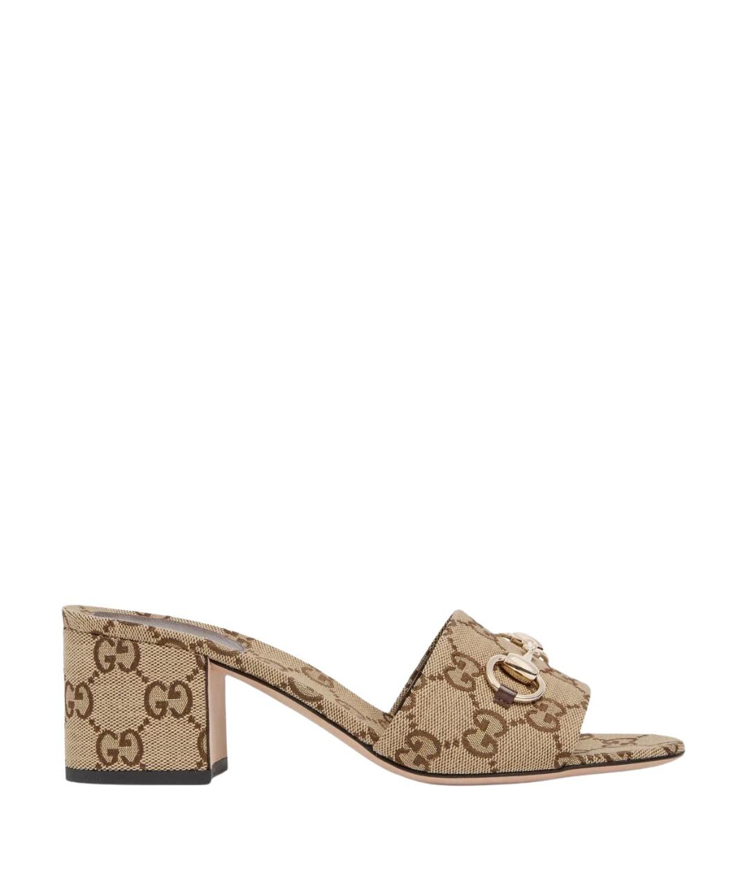 GUCCI Бежевые босоножки, фото 1