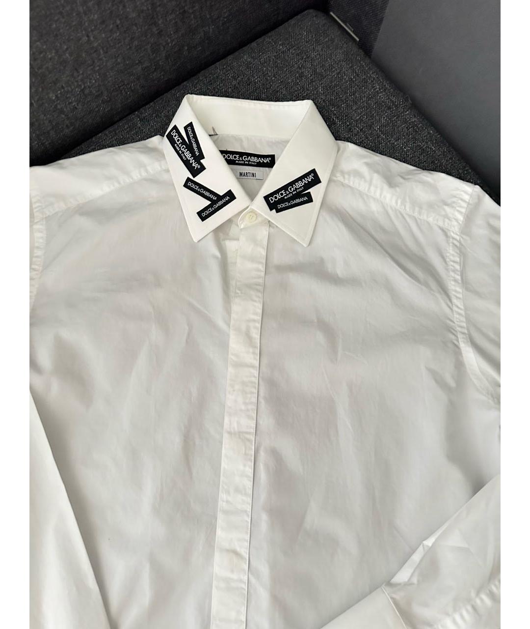 DOLCE&GABBANA Белая хлопковая кэжуал рубашка, фото 2