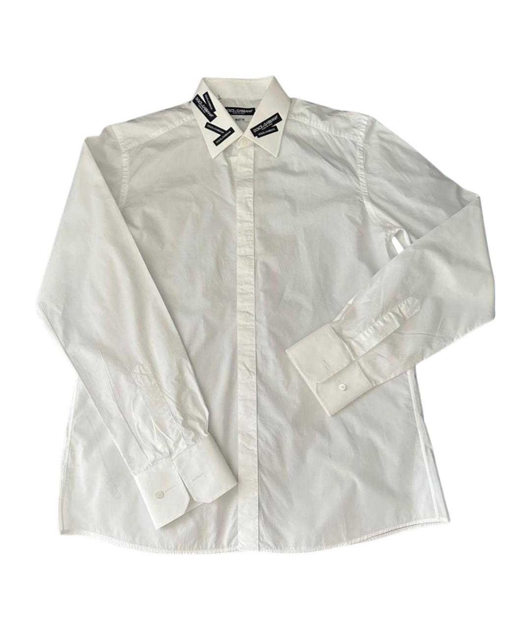 DOLCE&GABBANA Белая хлопковая кэжуал рубашка, фото 1