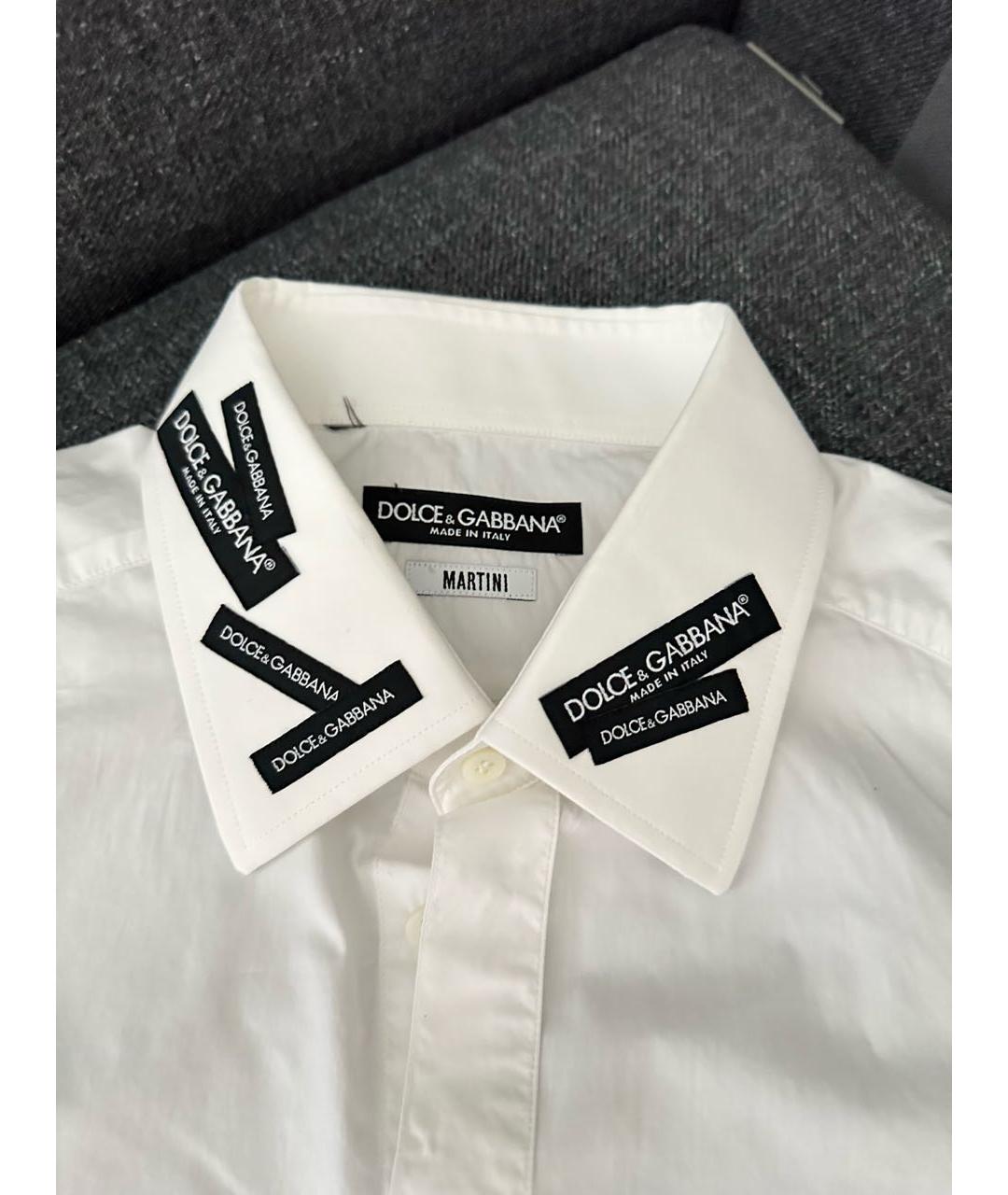 DOLCE&GABBANA Белая хлопковая кэжуал рубашка, фото 3